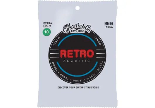 Martin Juego Acústica Retro Monel Extra Light .010 Martin Juego Acústica Retro Monel Extra Light .010