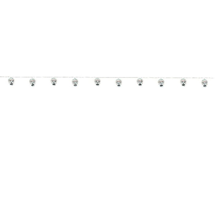 Guirnalda con Luz de Calaveras de Día de los Muertos, Decoración Festiva de 170 cm