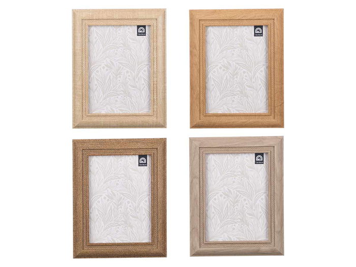 Giftdecor Portafotos Cuerda para Fotos 13x18 cm Surtidos Plástico, Madera y Vidrio Beige, Crema, Marrón, Verde (Set de 24)