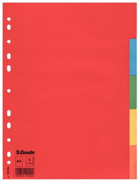 Separadores Esselte Cartulina A4 5 Pestañas 11 Taladros