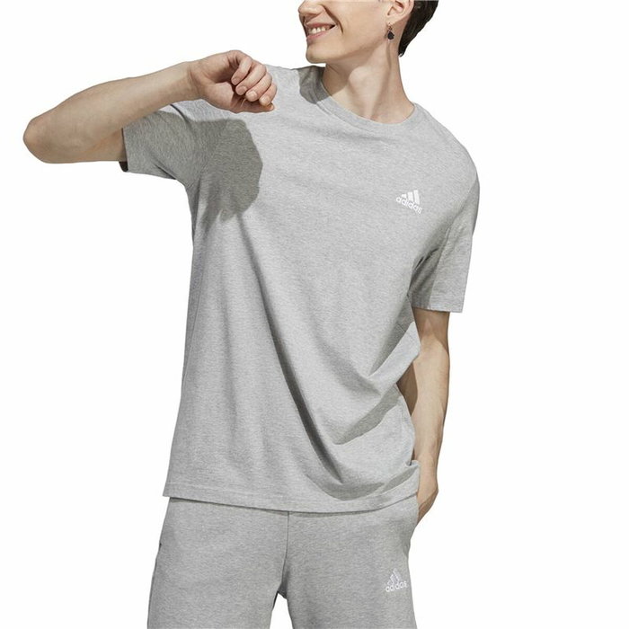 Camiseta de Manga Corta Hombre Adidas Essentials Gris claro S
