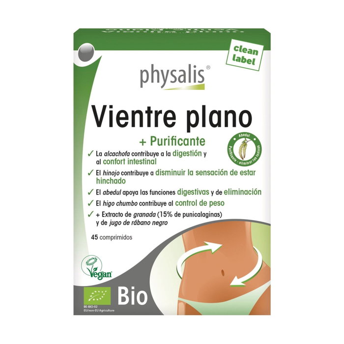 Physalis Vientre Plano Bio 45 comprimidos - Complemento Alimenticio para la Digestión Physalis Vientre Plano Bio 45 comprimidos - Complemento Alimenticio para la Digestión