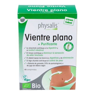 PHYSALIS Vientre Plano 45 Comprimidos Ecológicos - Ayuda Digestiva, Confort Intestinal y Control de Peso con Alcachofa y Hinojo PHYSALIS Vientre Plano 45 Comprimidos Ecológicos - Ayuda Digestiva, Confort Intestinal y Control de Peso con Alcachofa y Hinojo