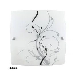 RABALUX Lámpara de Techo Elina Estilo Romántico 1xE27 IP20 Blanco/Negro 30x30 cm para LED Halógena RAB-3692