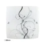 RABALUX Lámpara de Techo Elina Estilo Romántico 1xE27 IP20 Blanco/Negro 30x30 cm para LED Halógena RAB-3692