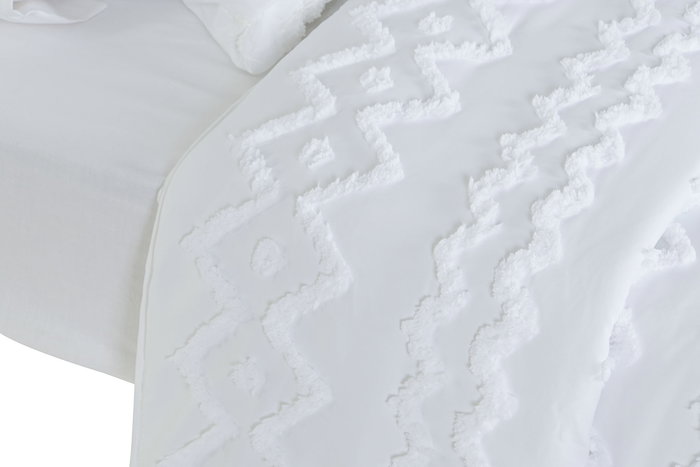 DKD Home Decor Coord cama 1c24 Colcha Boho Blanco 260 x 180 cm