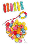 GOKI Set de 45 perlas en 5 modelos y 6 lazos
