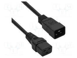 AKYGA Cable de alimentación H05VV-F 3x1,5mm2 IEC C19 hembra a IEC C20 macho 1,8m