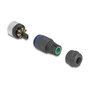DeLOCK Conector M12 de 8 pines codificado A hembra con montaje por tornillo