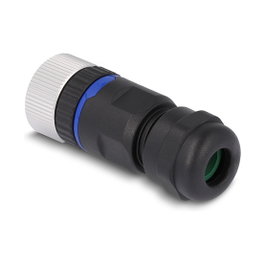 DeLOCK Conector M12 de 8 pines codificado A hembra con montaje por tornillo