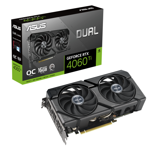 ASUS Dual -RTX4060TI-O16G-EVO NVIDIA GeForce RTX 4060 Ti 16 GB GDDR6