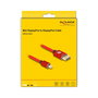 DeLOCK Cable Mini DisplayPort a DisplayPort 8K 60 Hz 2 m 81095 - 7680 x 4320 Pixeles, 32.4 Gbit/s, HBR3, DSC, Rojo, Conectores Metal/Oro