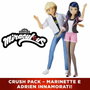 Bandai Pack de 2 muñecos Miraculous Marinette y Adrien 26 cm