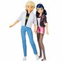 Bandai Pack de 2 muñecos Miraculous Marinette y Adrien 26 cm