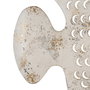 Mural Pared Pez Blanco Rozado Metal 40,50 X 3 X 31 cm (Set de 2)