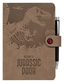 ERIK Cuaderno A5 Premium Jurassic Park con Bolígrafo Proyector, Tapa Dura y Cierre a Presión