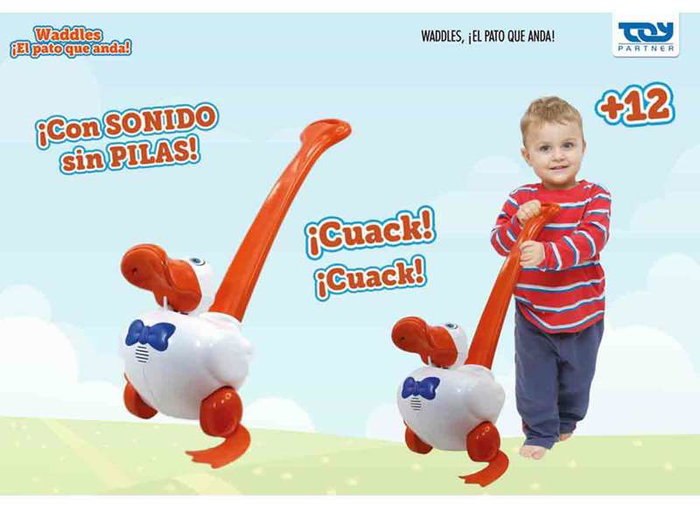 Toy Partner Waddles, ¡El Pato Que Anda! Juguete de Arrastre 56x25x28 cm Multicolor Toy Partner Waddles, ¡El Pato Que Anda! Juguete de Arrastre 56x25x28 cm Multicolor
