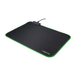 LogiLink Alfombrilla de ratón gaming con LED RGB, 350x260x3mm, Soft