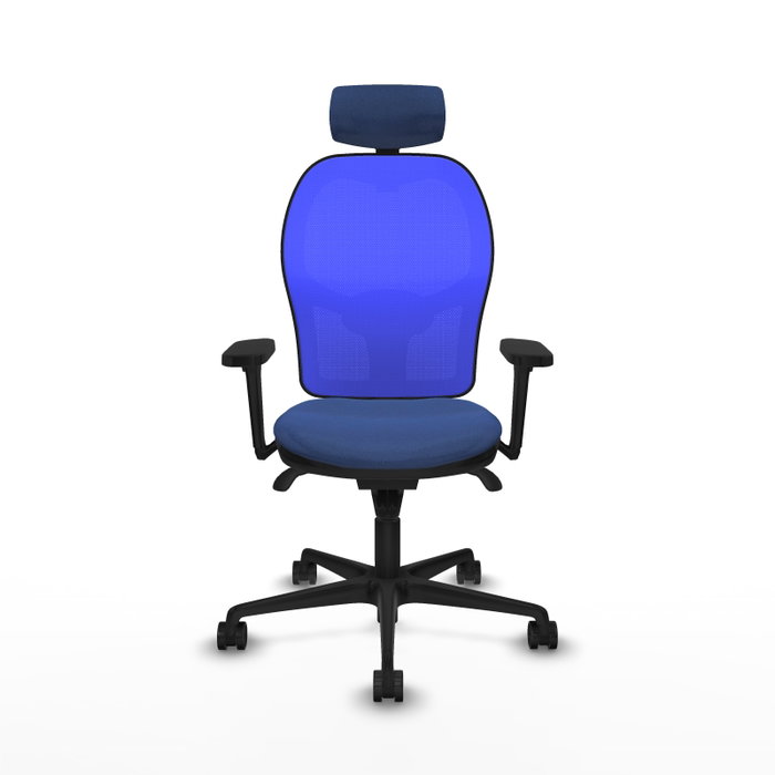 PIQUERAS Y CRESPO Silla de oficina Jorquera con mecanismo Sincro, Azul marino y Azul