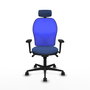 PIQUERAS Y CRESPO Silla de oficina Jorquera con mecanismo Sincro, Azul marino y Azul