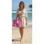 DISNEY Bolsa de playa de rejilla Angel & Stitch, 69x39x20cm