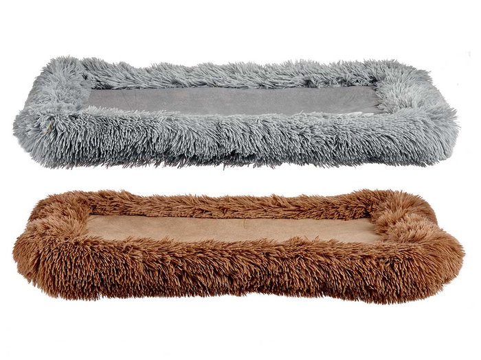 Mascow Cuna para Mascota Suave Gris/Marrón 55 x 85 cm (Set de 12)