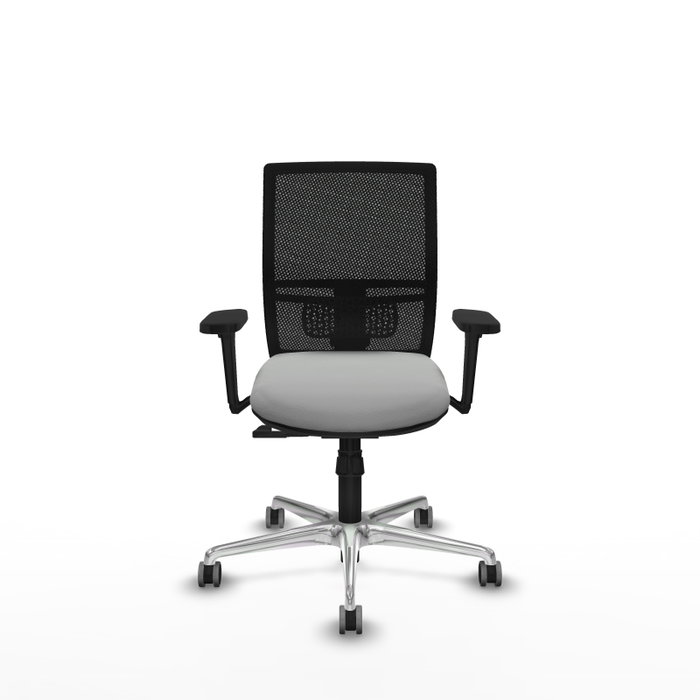 PIQUERAS Y CRESPO Silla de oficina Yunquera con mecanismo Sincro, Gris claro y Negro