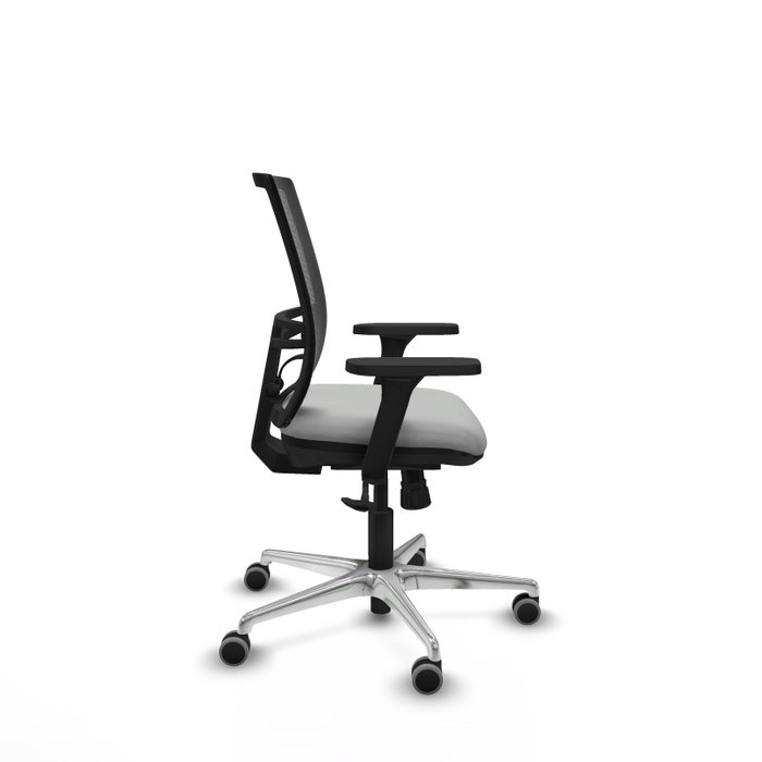 PIQUERAS Y CRESPO Silla de oficina Yunquera con mecanismo Sincro, Gris claro y Negro