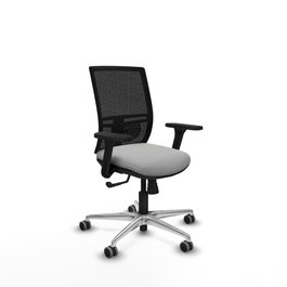 PIQUERAS Y CRESPO Silla de oficina Yunquera con mecanismo Sincro, Gris claro y Negro