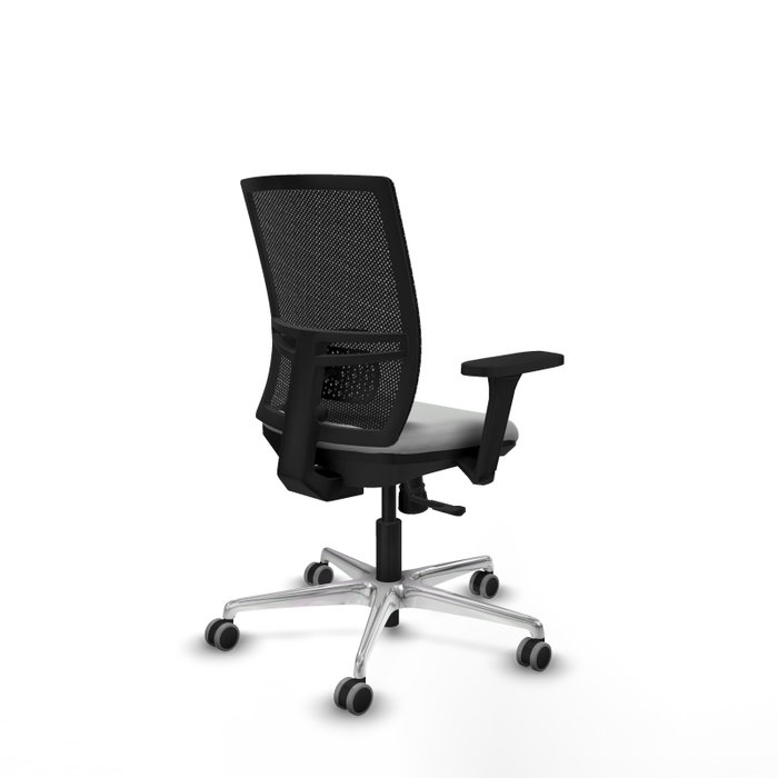 PIQUERAS Y CRESPO Silla de oficina Yunquera con mecanismo Sincro, Gris claro y Negro