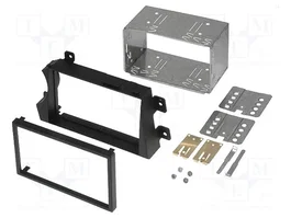 ACV Bastidor de montaje de radio 2 DIN para SsangYong, negro