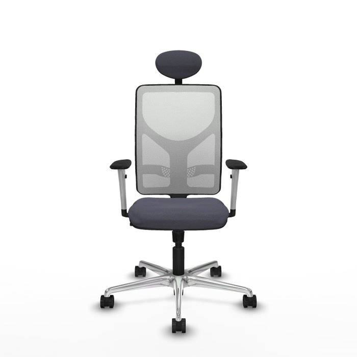 PIQUERAS Y CRESPO Silla de oficina Motilla con mecanismo Sincro Gris/Blanco