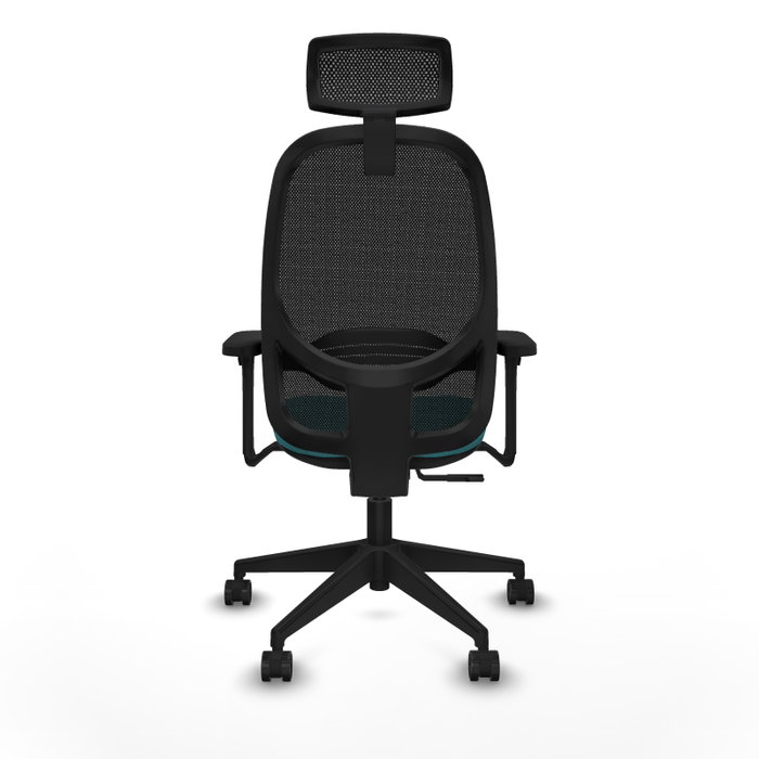 PIQUERAS Y CRESPO Silla de oficina Cilanco con mecanismo Sincro, Turquesa y Negro