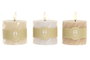 DKD Home Decor Vela Led Basicos Beige Blanco 7x10x7 cm (6 Unidades)