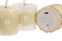 DKD Home Decor Vela Led Basicos Beige Blanco 7x10x7 cm (6 Unidades)