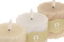 DKD Home Decor Vela Led Basicos Beige Blanco 7x10x7 cm (6 Unidades)
