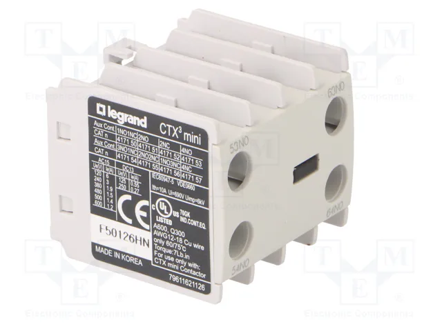 LEGRAND CTX3 MINI Contactores Auxiliares de Frente