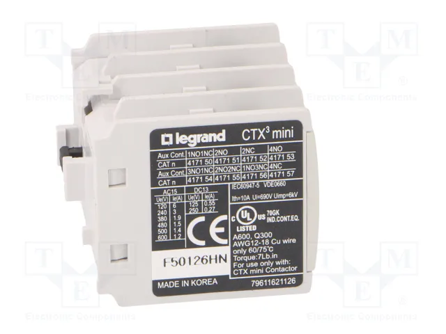 LEGRAND CTX3 MINI Contactores Auxiliares de Frente
