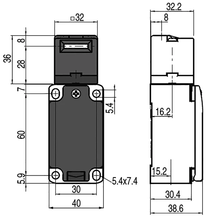 PIZZATO ELETTRICA Interruptor de seguridad a llave FP NC + NA IP67