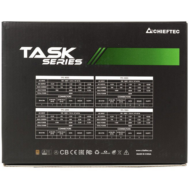 Chieftec Task TPS-600S 600W 80 PLUS Bronze ATX