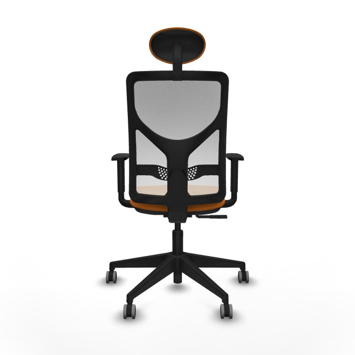 PIQUERAS Y CRESPO Silla de oficina Motilla con mecanismo Sincro, Naranja y Blanco