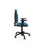 Silla de oficina Algarra con mecanismo Contacto permanente básico tapizada con Tela color Verde petróleo. Equipada con Base poliamida negra, Brazos 2Dy Topes