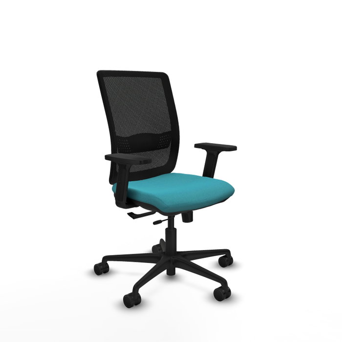 PIQUERAS Y CRESPO Silla de oficina Haches, mecanismo Sincro/Traslack, Turquesa y Negro PIQUERAS Y CRESPO Silla de oficina Haches, mecanismo Sincro/Traslack, Turquesa y Negro