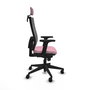 PIQUERAS Y CRESPO Silla de oficina Horna Rosa y Gris con Mecanismo Sincro