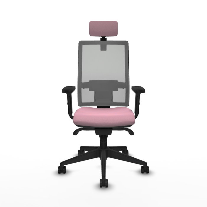 PIQUERAS Y CRESPO Silla de oficina Horna Rosa y Gris con Mecanismo Sincro PIQUERAS Y CRESPO Silla de oficina Horna Rosa y Gris con Mecanismo Sincro
