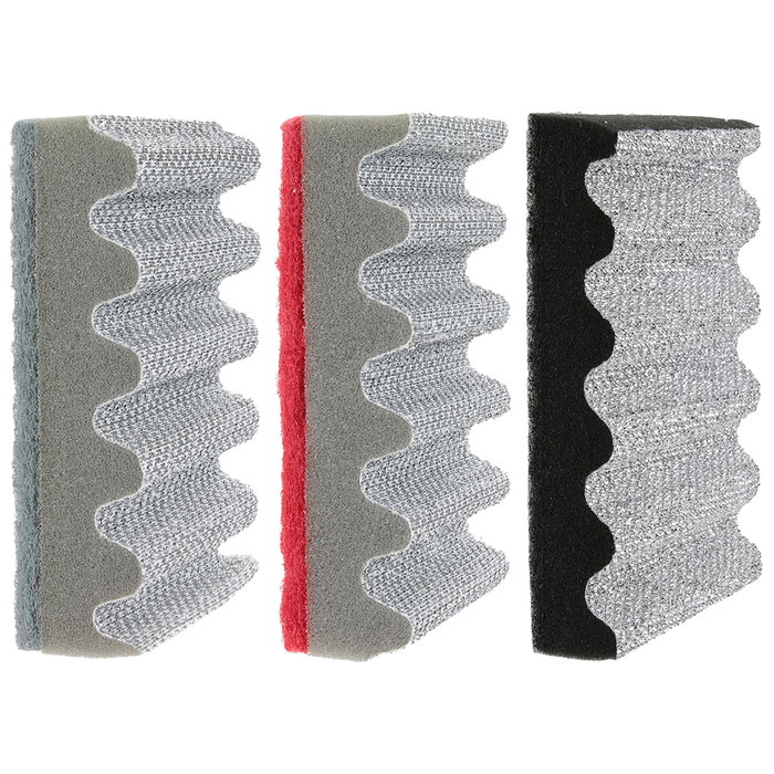 Je cherche une Idee Estropajo Especial Parrilla con Forma de Olas para Limpieza Fácil y Profunda, Colores Surtidos, 14x8,7 cm