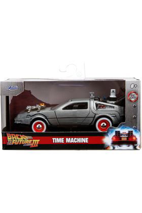 JADA TOYS Réplica Coche DeLorean Time Machine Regreso al Futuro III Escala 1:32