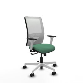 PIQUERAS Y CRESPO Silla de oficina Zulema Verde Esmeralda y Blanco