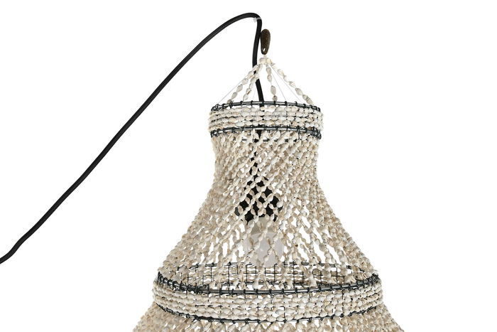 DKD Home Decor Lamps 2c 24 Lámpara de Techo con Conchas Hecho a Mano 54 x 54 x 130 cm