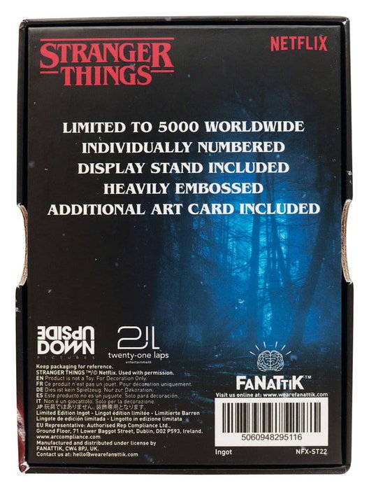 FaNaTtik Stranger Things 5 Lingote Vecna Lives Limited Edition